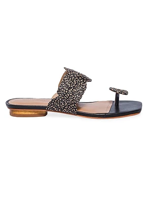 Palermo Raffia Slip-On Sandals