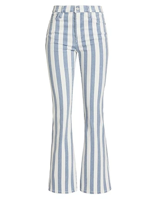 Le Easy Flare Striped Jeans