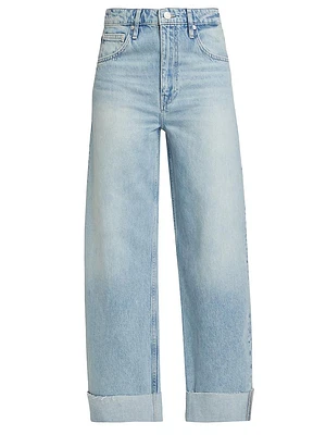 Barrel Cuffed-Hem Jeans