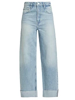 Barrel Cuffed-Hem Jeans