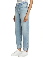 Barrel Cuffed-Hem Jeans