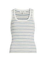 Striped Scoopneck Knit Tank