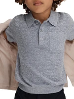 Little Boy's & Demetri Knit Polo Shirt