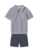 Little Boy's & Demetri Knit Polo Shirt