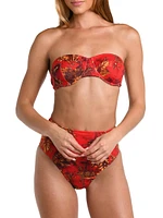 Red Jungle Vanessa High-Rise Bikini Bottom