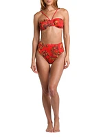 Red Jungle Vanessa High-Rise Bikini Bottom