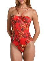 Red Jungle Amie Floral Shaping One-Piece Swimsuit