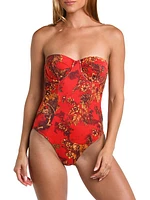 Red Jungle Amie Floral Shaping One-Piece Swimsuit