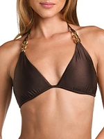 Annabelle Shimmer Triangle Bikini Top