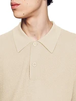 Openwork Knit Polo T-Shirt