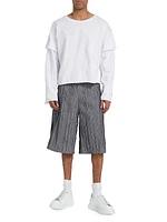 Exposed Seam Mid-Length Shorts