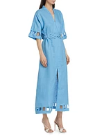 Adalaide Linen Belted Shirtdress