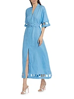 Adalaide Linen Belted Shirtdress