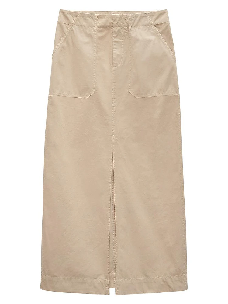 Leyton Cotton Twill Maxi Skirt