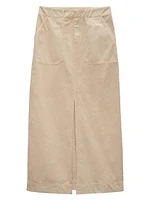 Leyton Cotton Twill Maxi Skirt