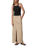 Leyton Cotton Twill Maxi Skirt