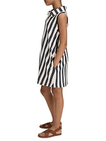 Little Girl's & Felicia Jr. Striped Sherpa Sleeveless Dress