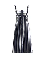 Artie Striped Sleeveless Midi-Dress