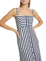 Artie Striped Sleeveless Midi-Dress