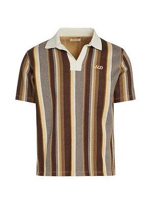 Striped Cotton Polo Shirt