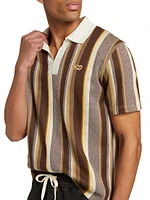 Striped Cotton Polo Shirt