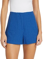 Jazmin Cotton-Blend Tweed High-Waist Shorts