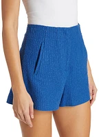 Jazmin Cotton-Blend Tweed High-Waist Shorts