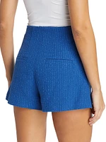 Jazmin Cotton-Blend Tweed High-Waist Shorts