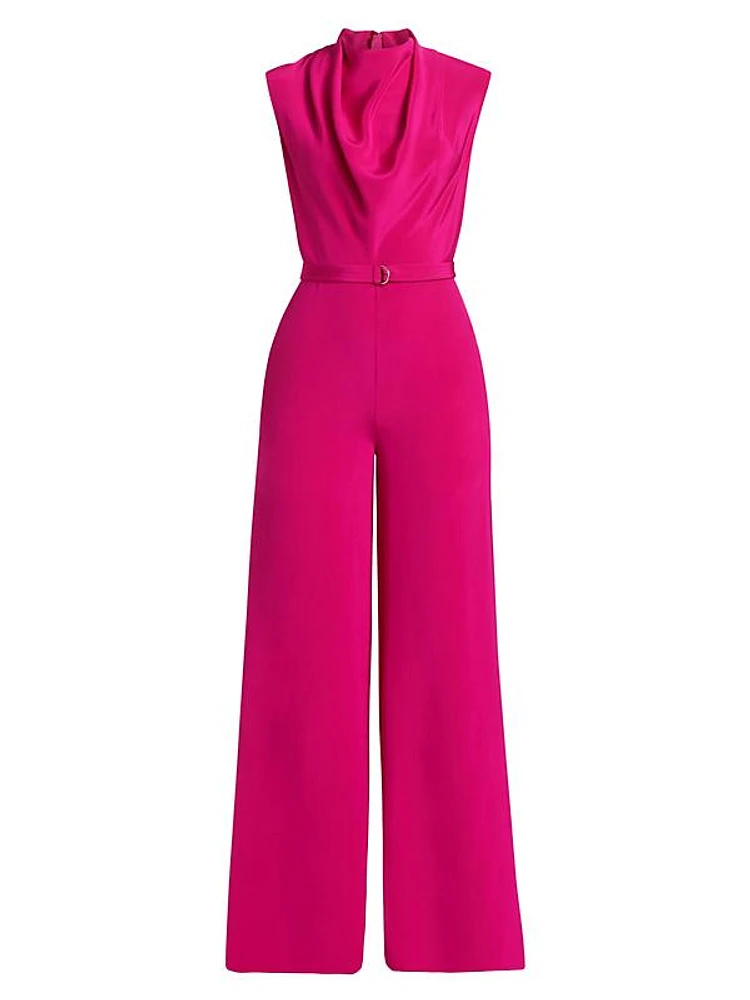 Blythe Wide-Leg Silk Jumpsuit