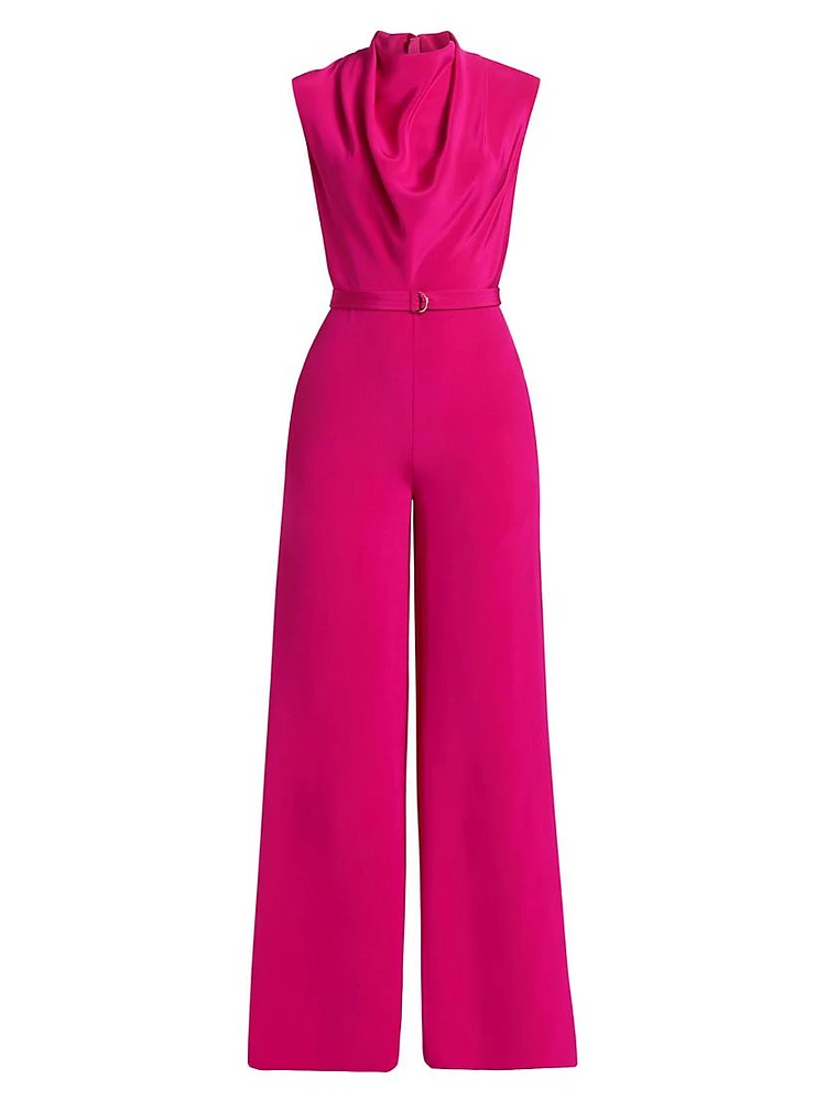 Blythe Wide-Leg Silk Jumpsuit