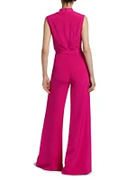 Blythe Wide-Leg Silk Jumpsuit