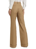 Deeda Seamed Straight-Leg Pants