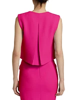 Remo Sleeveless Wool Crepe Top