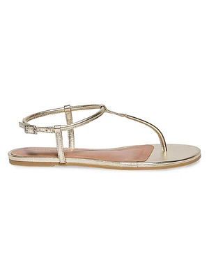 Haven Metallic Leather Thong Sandals