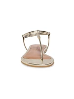 Haven Metallic Leather Thong Sandals