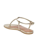 Haven Metallic Leather Thong Sandals