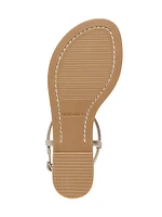 Haven Metallic Leather Thong Sandals