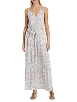 Gisella Printed Tie-Waist Maxi Dress