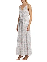 Gisella Printed Tie-Waist Maxi Dress