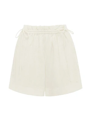 Weekend Tie-Waist Linen Shorts