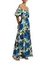 Forever Floral Cut-Out Maxi Dress