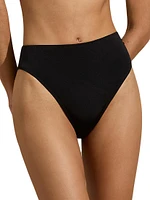 Ruched High-Waist Bikini Bottom