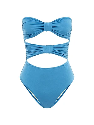 Holiday Ruched One-Piece Swimsuit