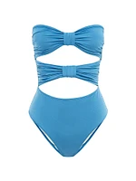 Holiday Ruched One-Piece Swimsuit