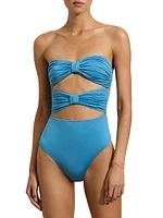 Holiday Ruched One-Piece Swimsuit