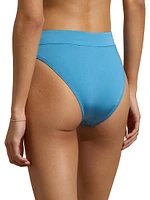 Glossy High-Waist Bikini Bottom