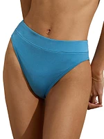 Glossy High-Waist Bikini Bottom