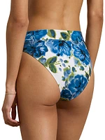 Floral High-Waist Bikini Bottom