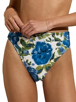 Floral High-Waist Bikini Bottom