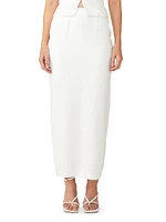 Capri Linen-Cotton Maxi Skirt